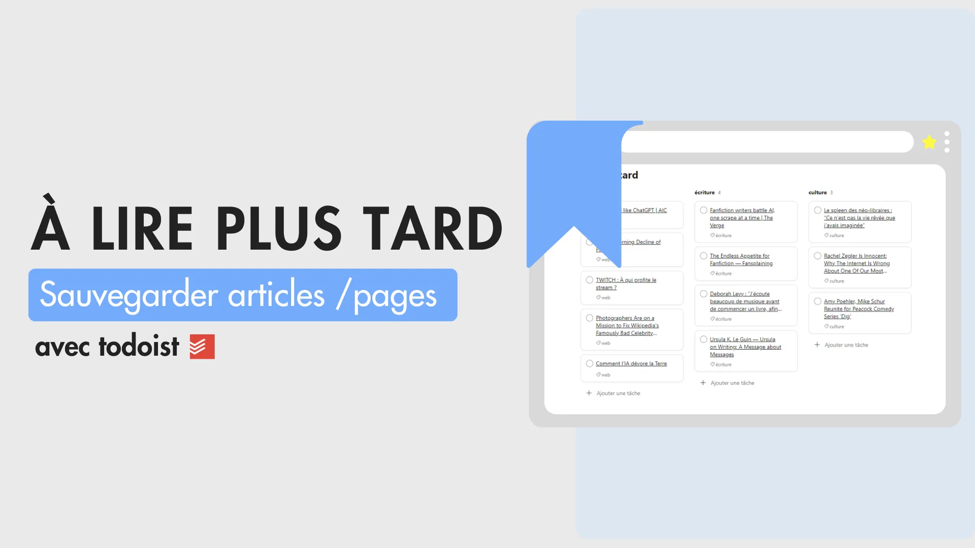 Sauvegarder ses articles et pages avec Todoist